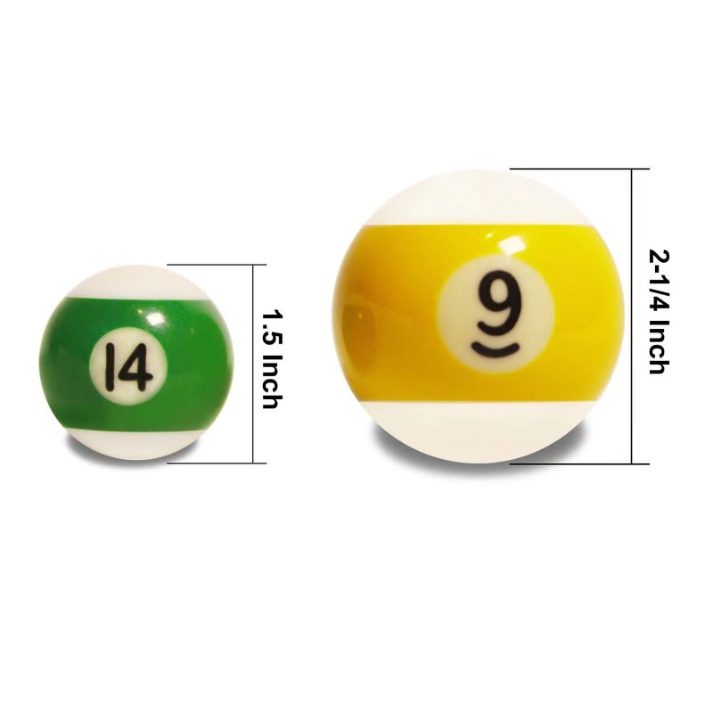 ISPiRiTo Billiard Ball Set Mini Size 1-1/2 Inch Pool Balls Set Complete 16 Balls Set American Style Resin Balls Pool Table Accessories - Image 2